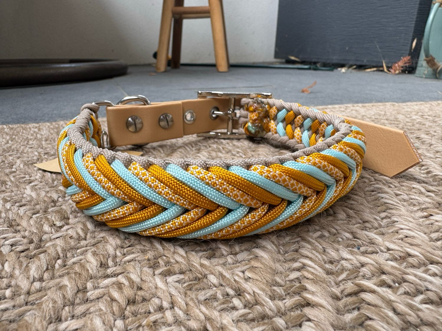 Collier Noé - miel bleu ciel  