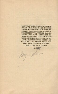 - signiert/nummeriert