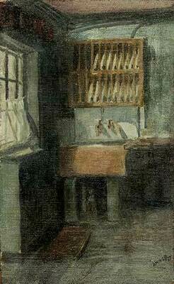 The Scullery. Walter Steggles. Size: 130mm x 195mm