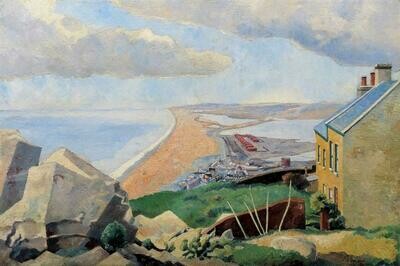 Chesil Bank from Portland. Harold Steggles
