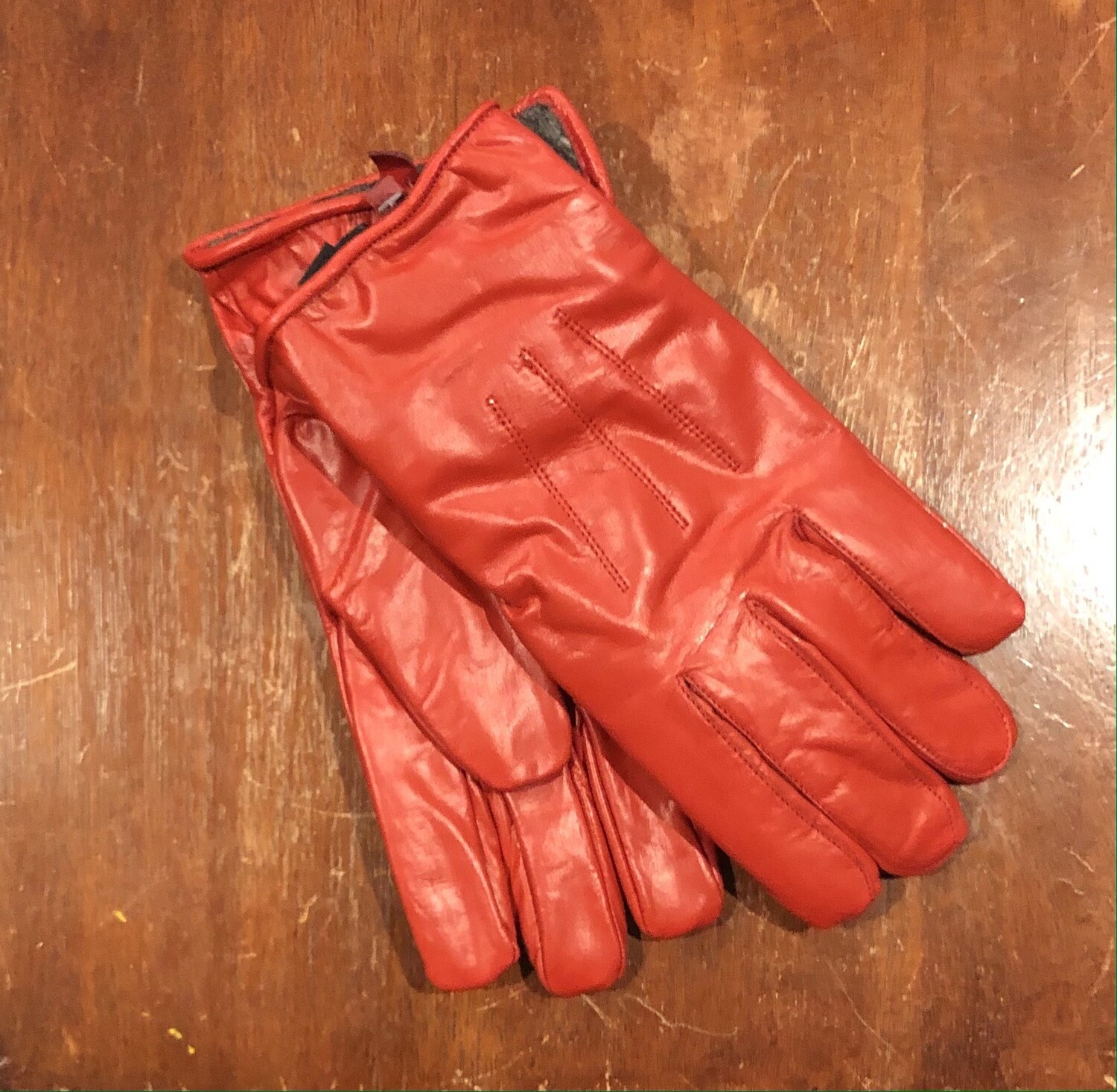 Alpaca Knit Lined Leather Gloves