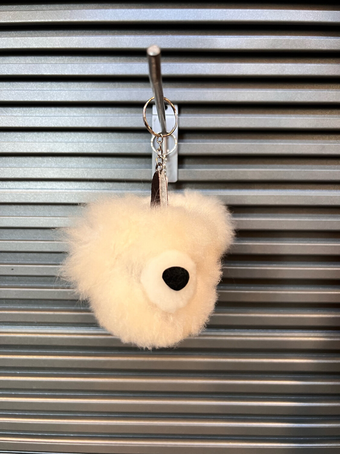 Baby Alpaca Teddy Bear Head Keychain