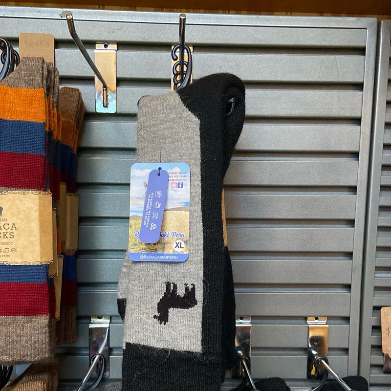 Socks: Gray/Black Alpaca