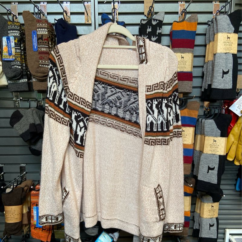 Hooded Cardigan, 80% Alpaca 20% Acrylic