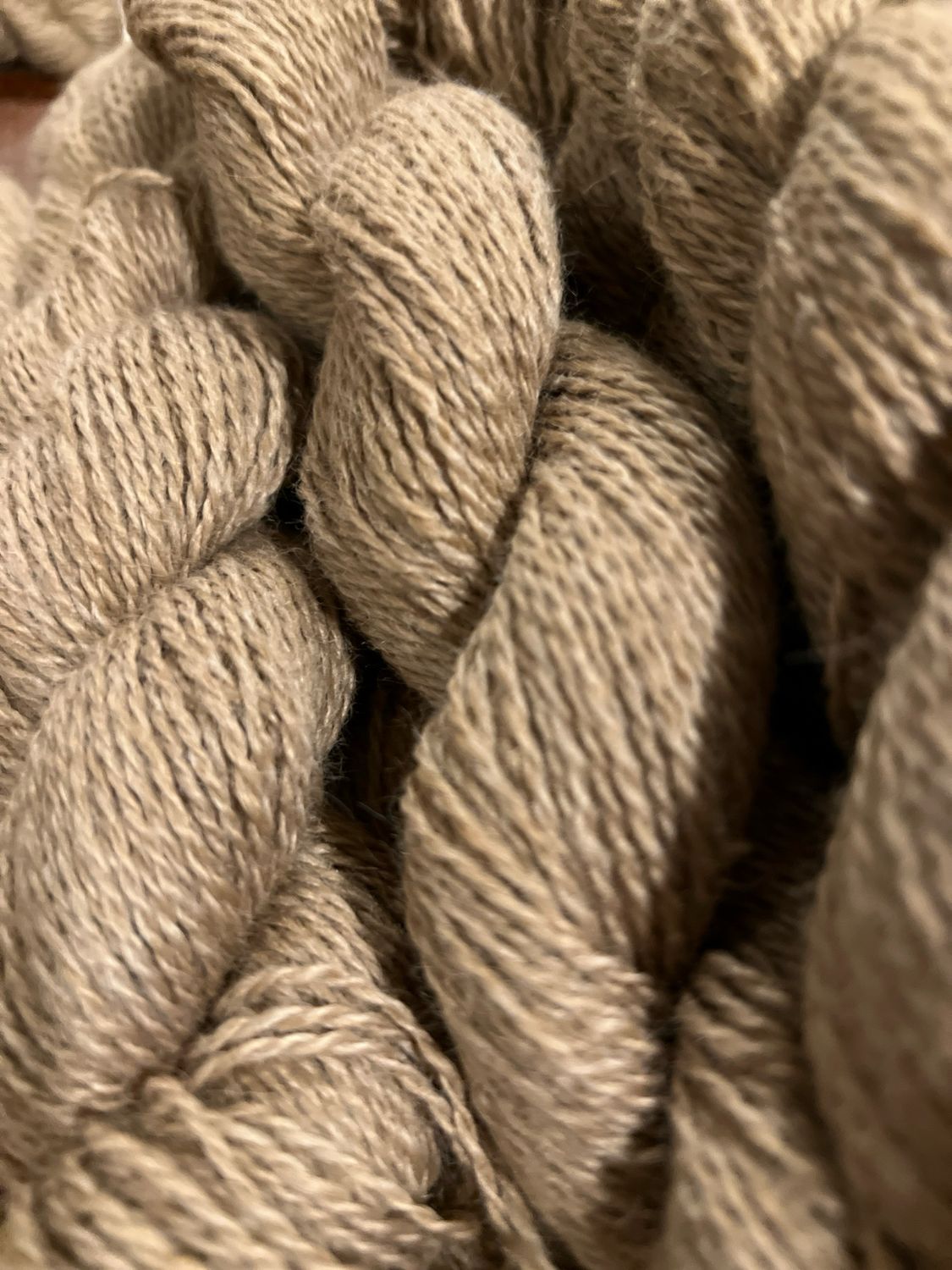 Suri Family Blend Light Fawn Yarn 2 Ply Sport 20% Merino
