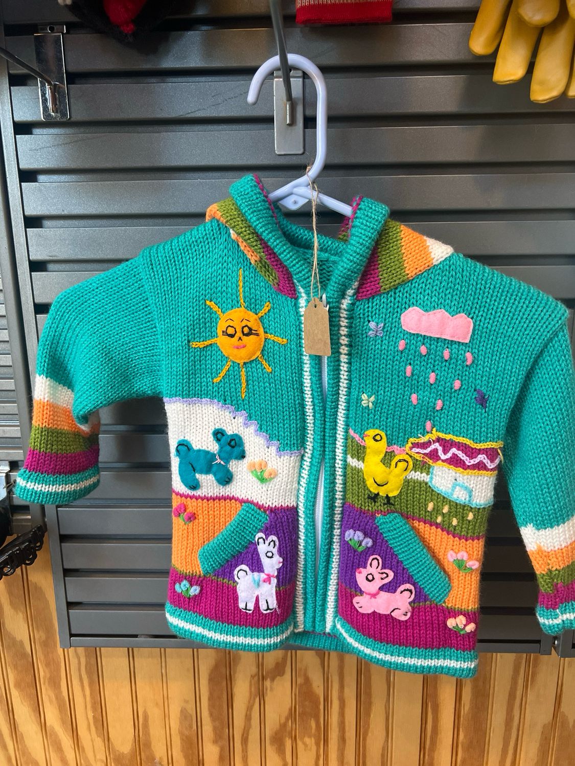 Toddler Alpaca Sweater Green Size Two