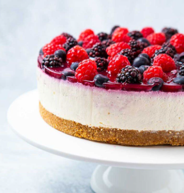 Plain Cheesecake with Topping