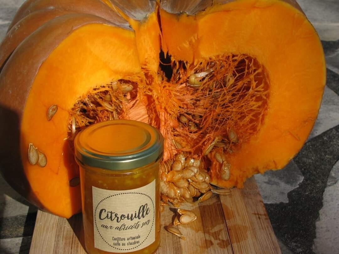 Confiture Citrouille à l'orange et aux Abricots 230g Confiture Citrouille à l'orange et aux Abricots 230g