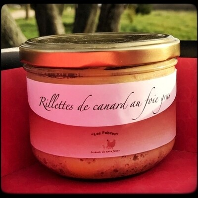 Rillettes de canard au foie gras (25%) 200g