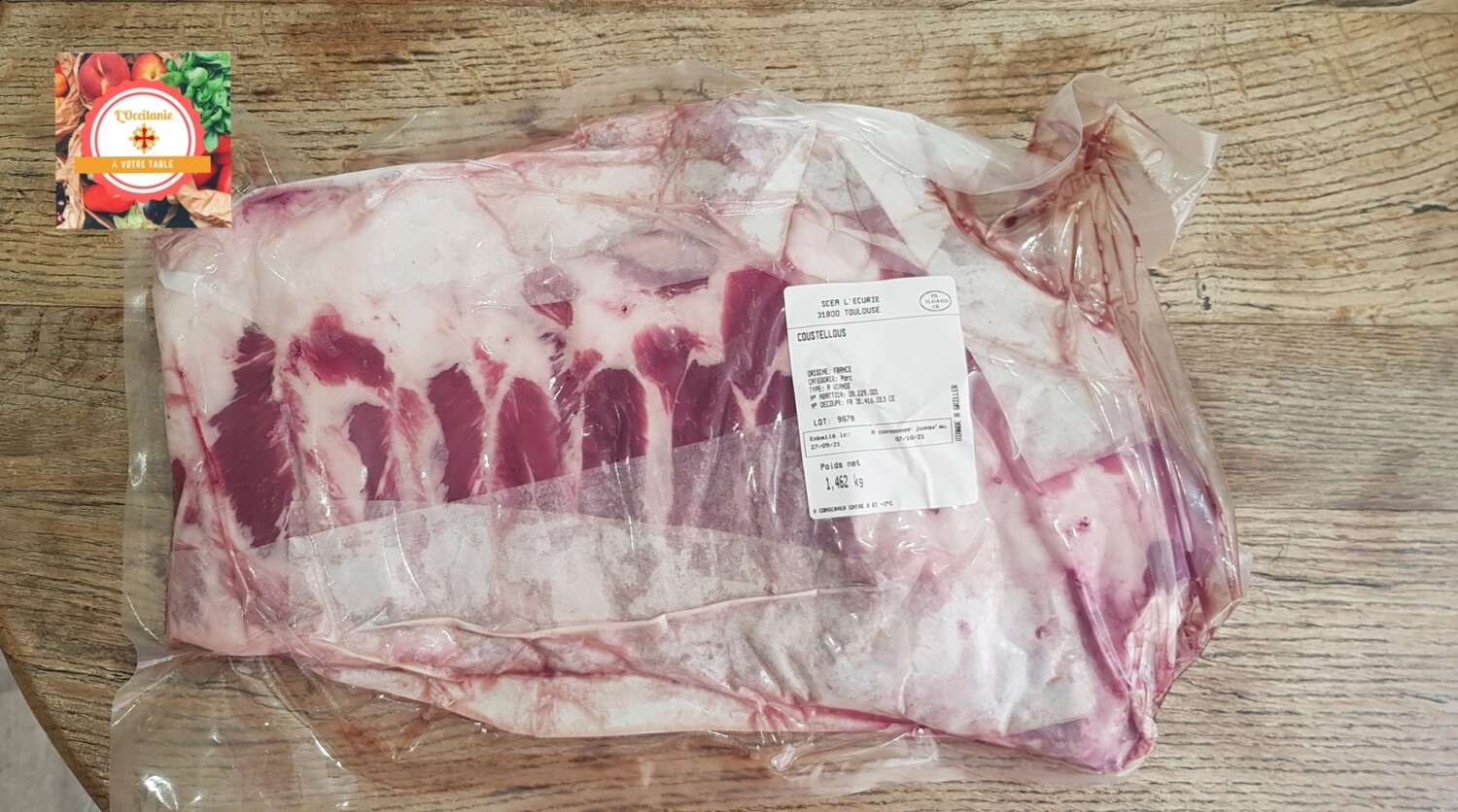 Travers de porc 1,5kg