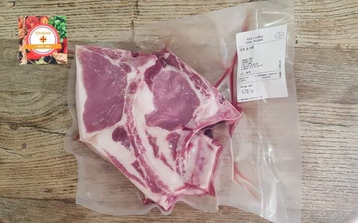 Côte de porc 700g