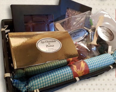 Panier gourmand de chocolats
