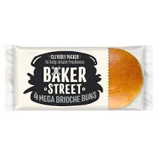 Baker Street 4 Mega Brioche Buns