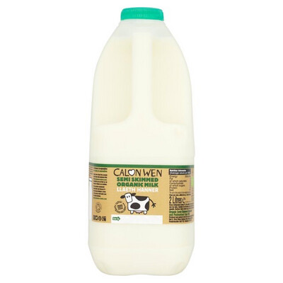 Organic Semi Skimmed Milk 2L