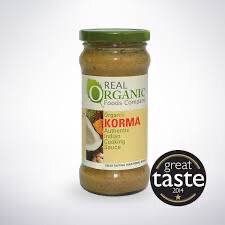 Real Organic Korma Indian Cooking Sauce 350g