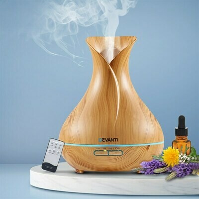 Devanti 400ml 4 in 1 Aroma Diffuser remote control - Light Wood Devanti 400ml 4 in 1 Aroma Diffuser remote control - Light Wood