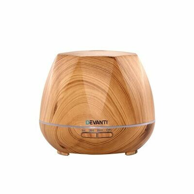 Devanti Aromatherapy Diffuser LED Air Humidifier 400ml Light Wood Devanti Aromatherapy Diffuser LED Air Humidifier 400ml Light Wood