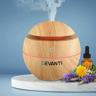 Devanti Aromatherapy Diffuser Air Humidifier LED Light 130ml Devanti Aromatherapy Diffuser Air Humidifier LED Light 130ml