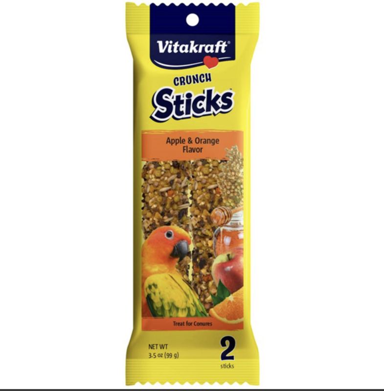 VKT Conure Apple and Orange Crunch Stick
