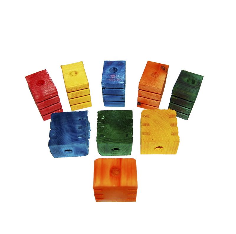 FM 200659 Wood Groovy Munch 1 3/4"H x 1 1/2"W x 1"L 12/bag
