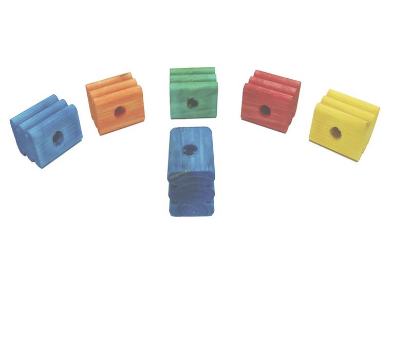 FM 200604 Wooden Block 1 3/4"H x 1 1/2"W x 2"Long 6/bag