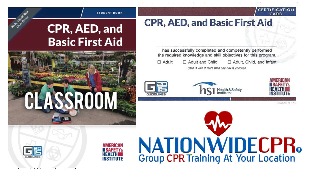 Child Care Group CPR, AED and Basic First Aid Training, 20 + students