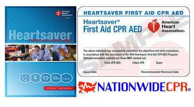 Group Heartsaver® First Aid CPR AED Training, 10-19 people