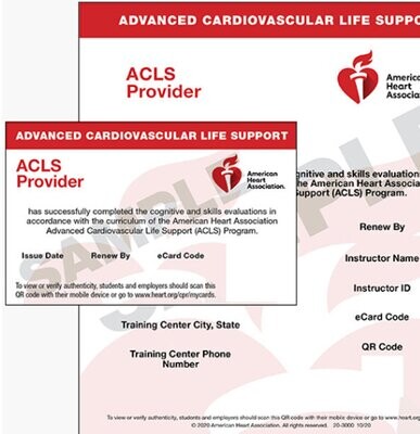 Group ACLS  Renewal Training,  20+ people