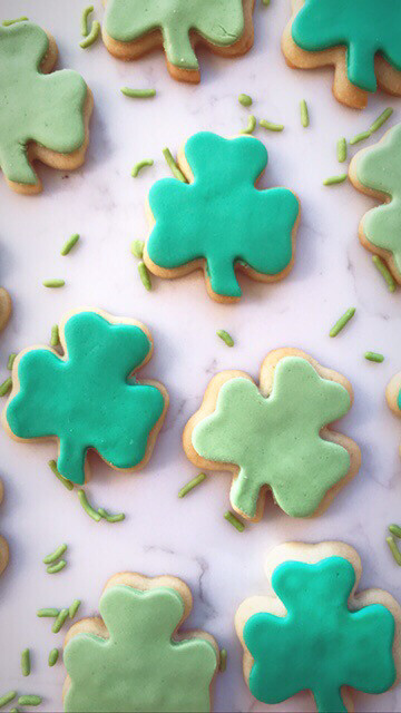 Shamrock Sugar Cookies
