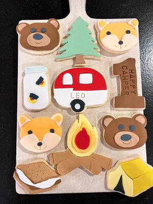 One Happy Camper - 1st Birthday Cookies