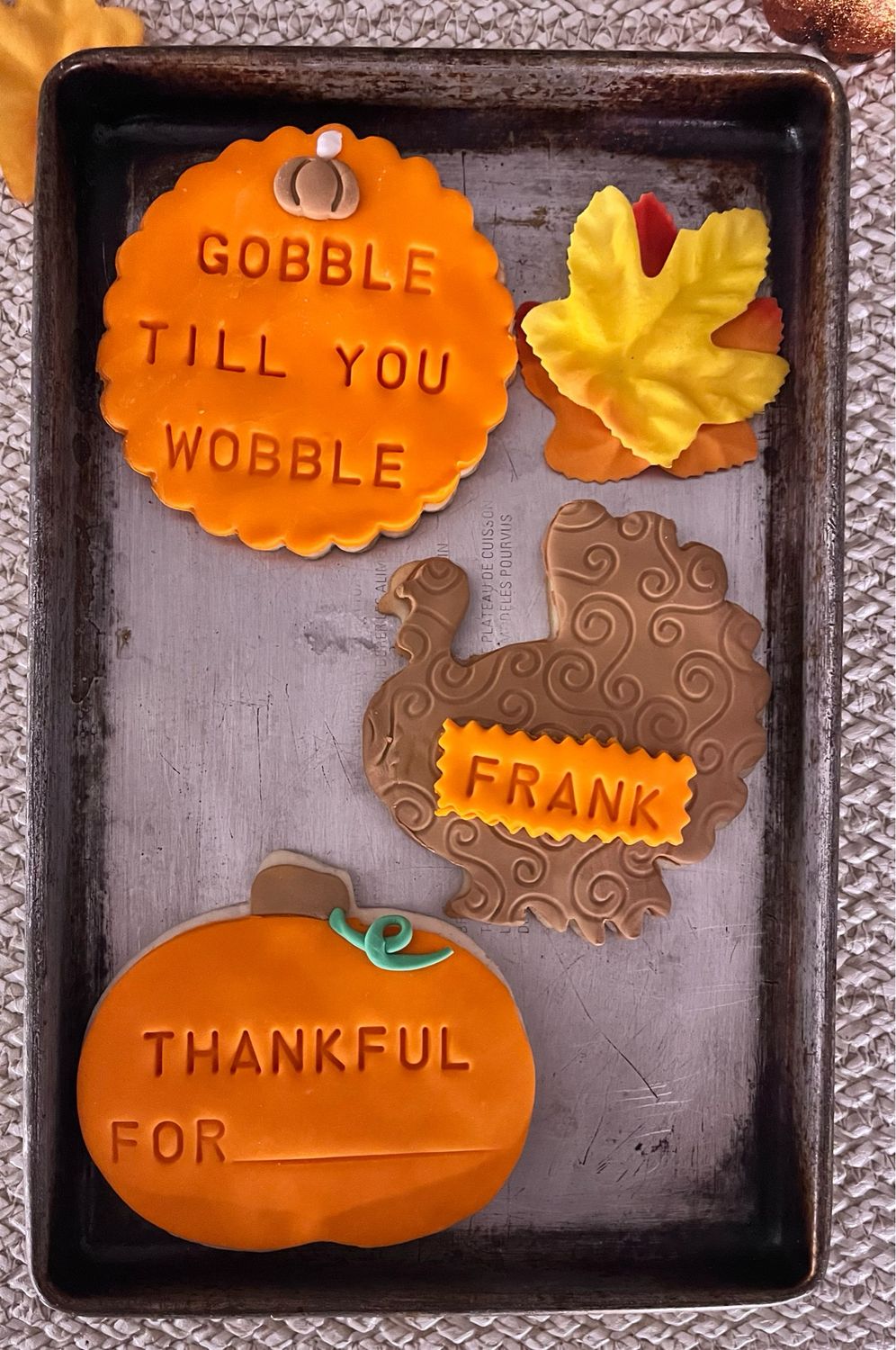 Thanksgiving Cookies - Place Cards