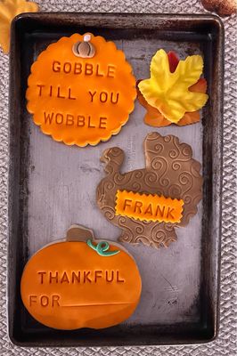 Thanksgiving Cookies - Place Cards