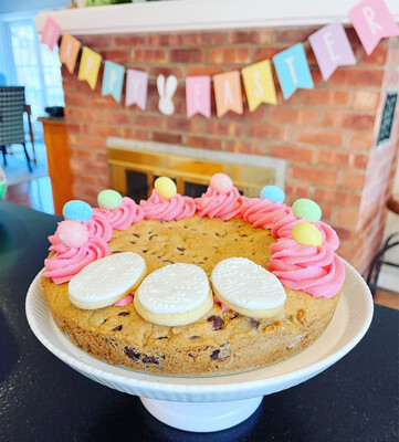 Easter Chocolate Chip Cookie Cake