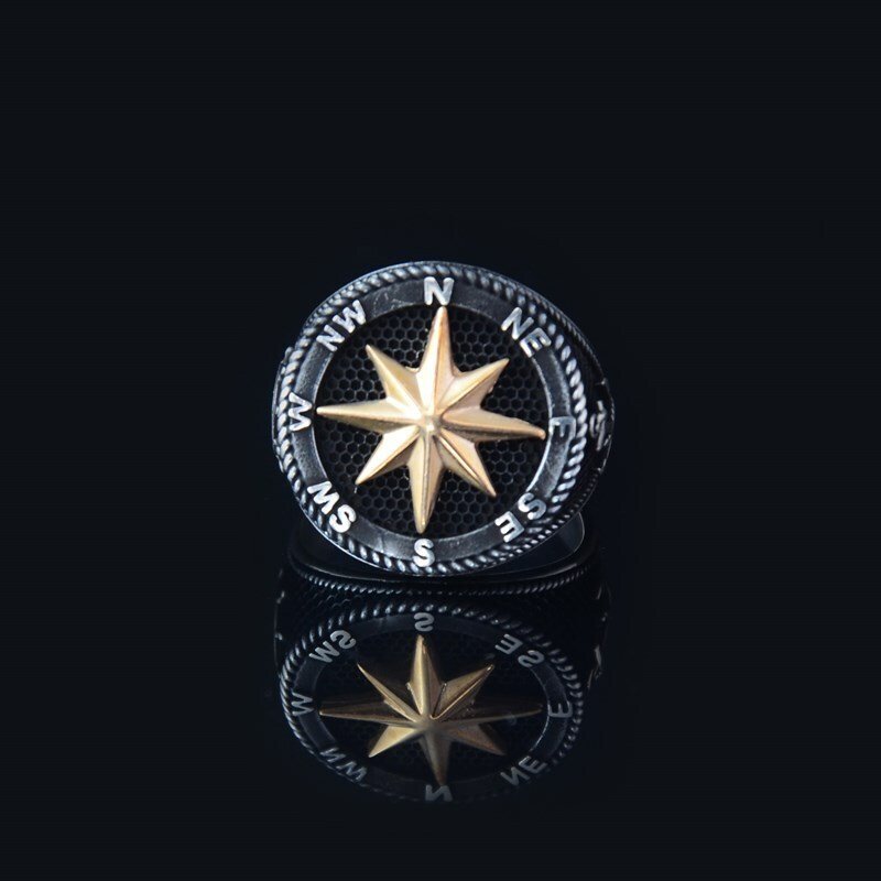 Premium Royal Ring, Kompass & Anchor