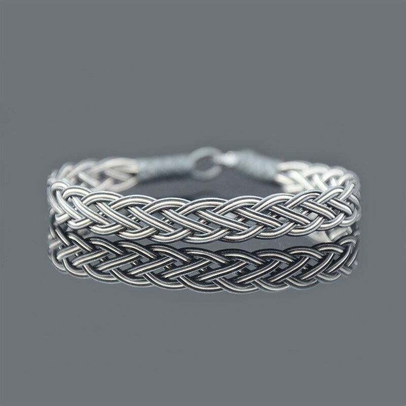 Royal Braid, Black & White Love, Unisex Bracelet