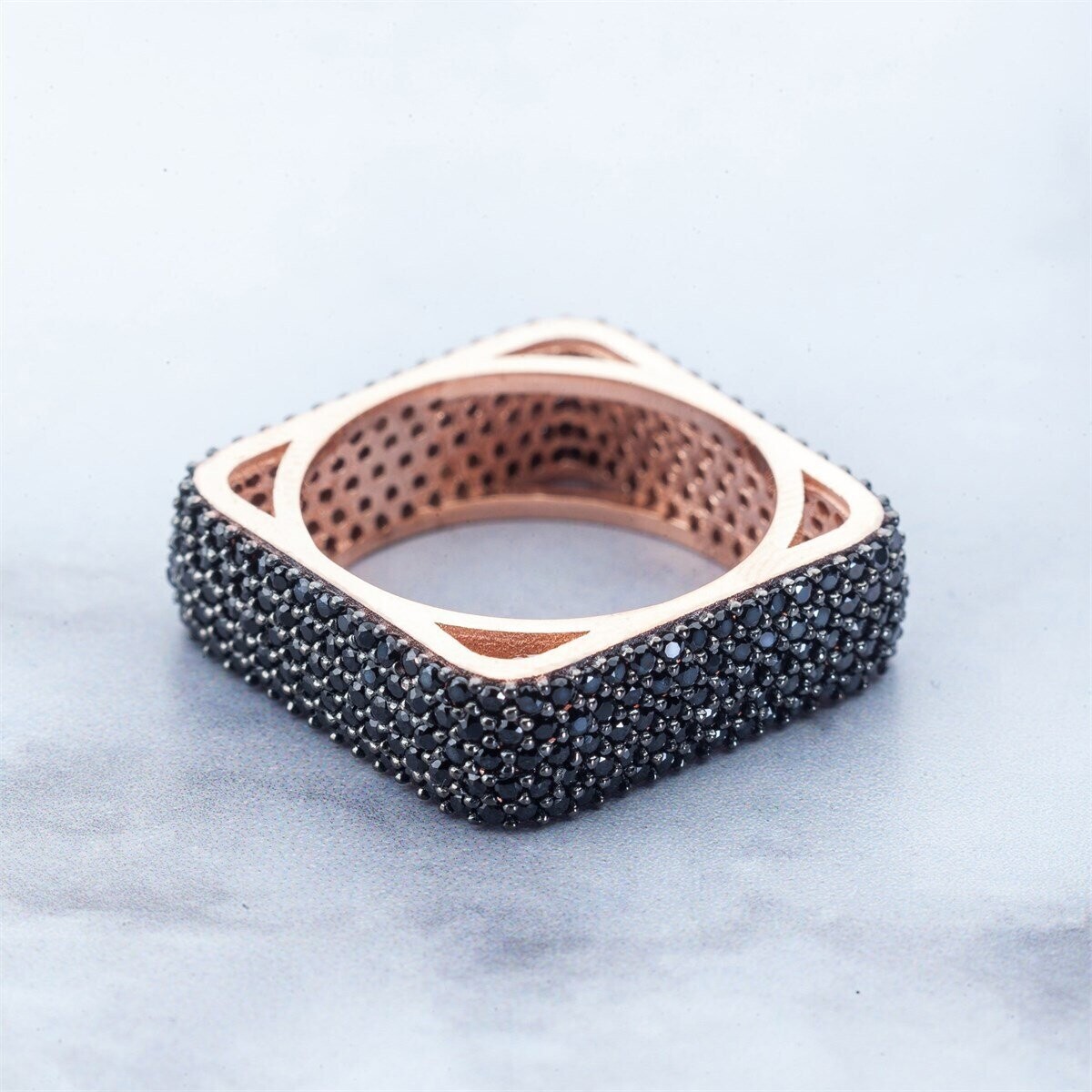 Infinity Ring, Power of Black 925 Silver