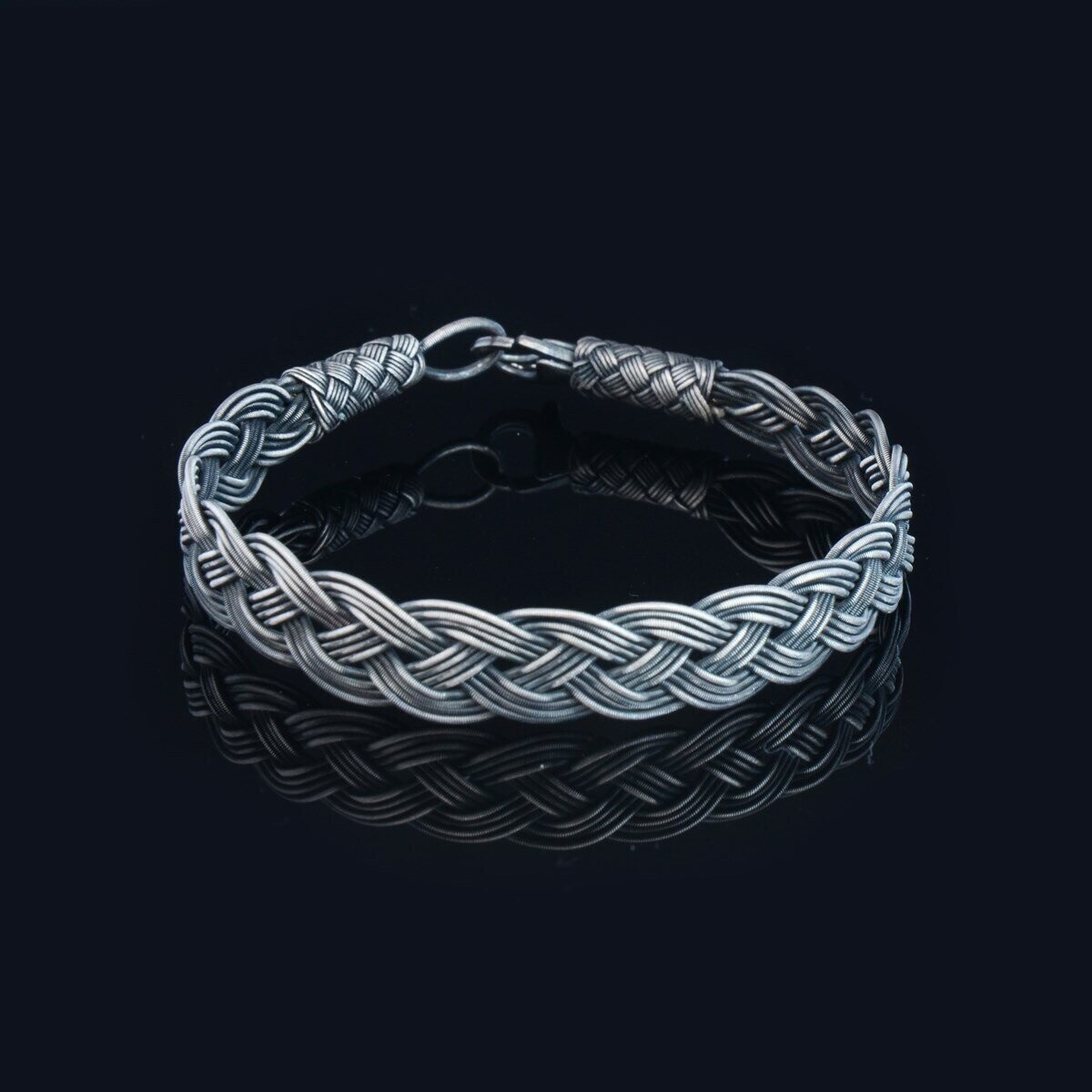 Royal Braid, Grey, Unisex Bracelet, Größe: 17cm