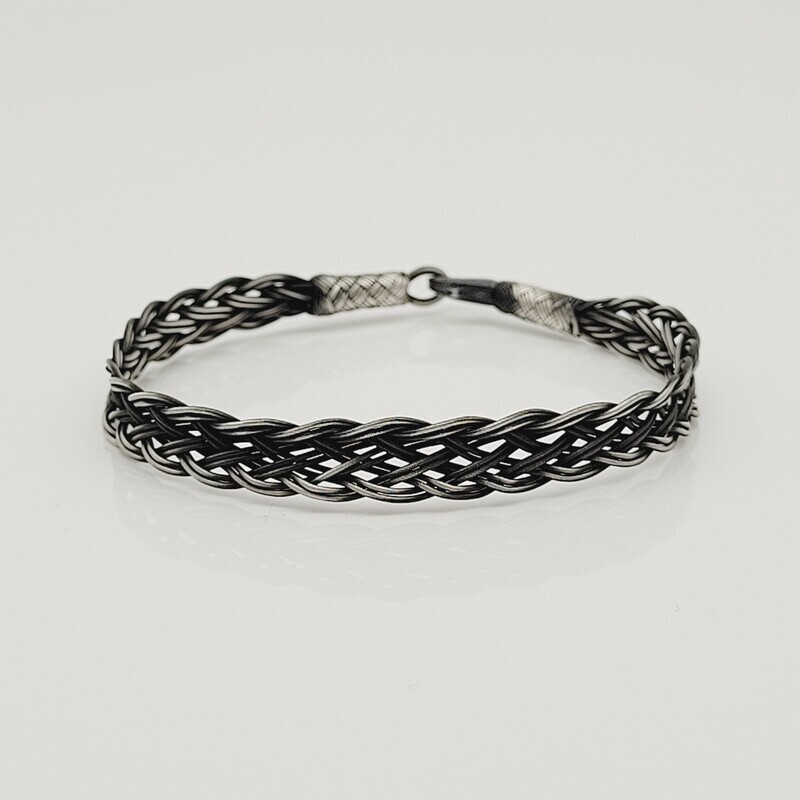 Unisex Braided Bracelet 925 Silver Fox Beyond Black Unisex Braided Bracelet 925 Silver Fox Beyond Black