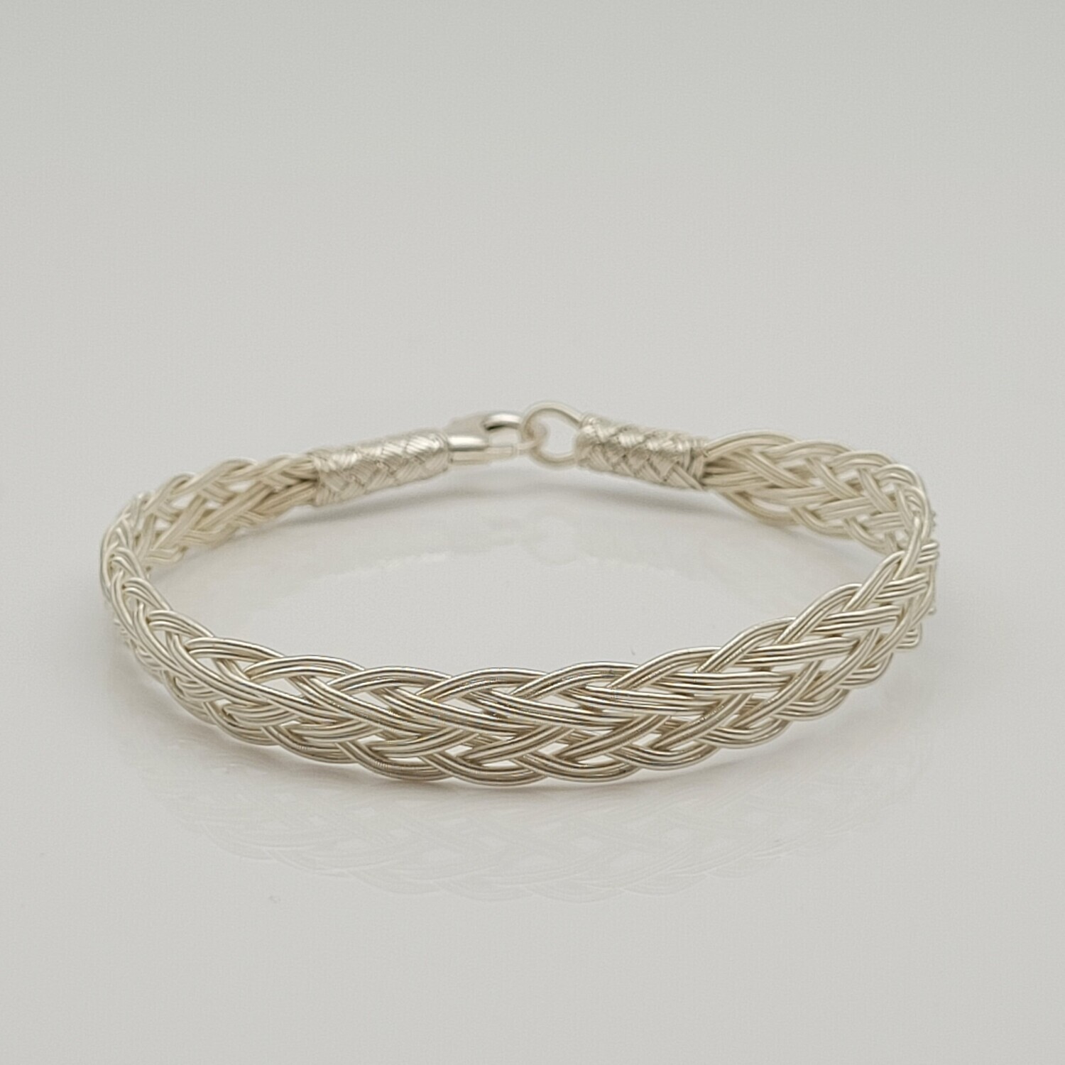 Unisex Geflochtenes Armband 925er Silber Jenseits Weiß