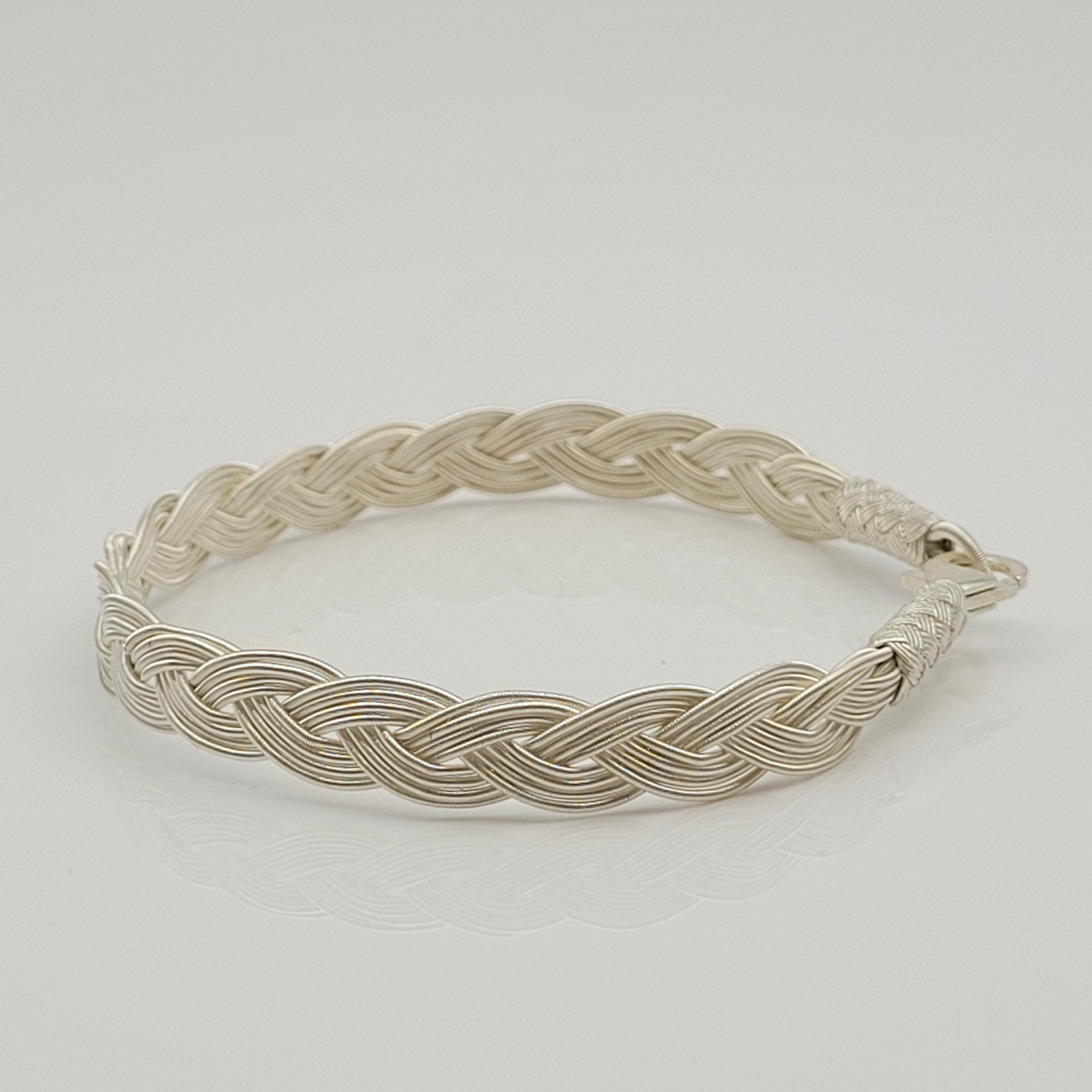 Geflochtenes Armband 925er Silber Diesseits Weiß