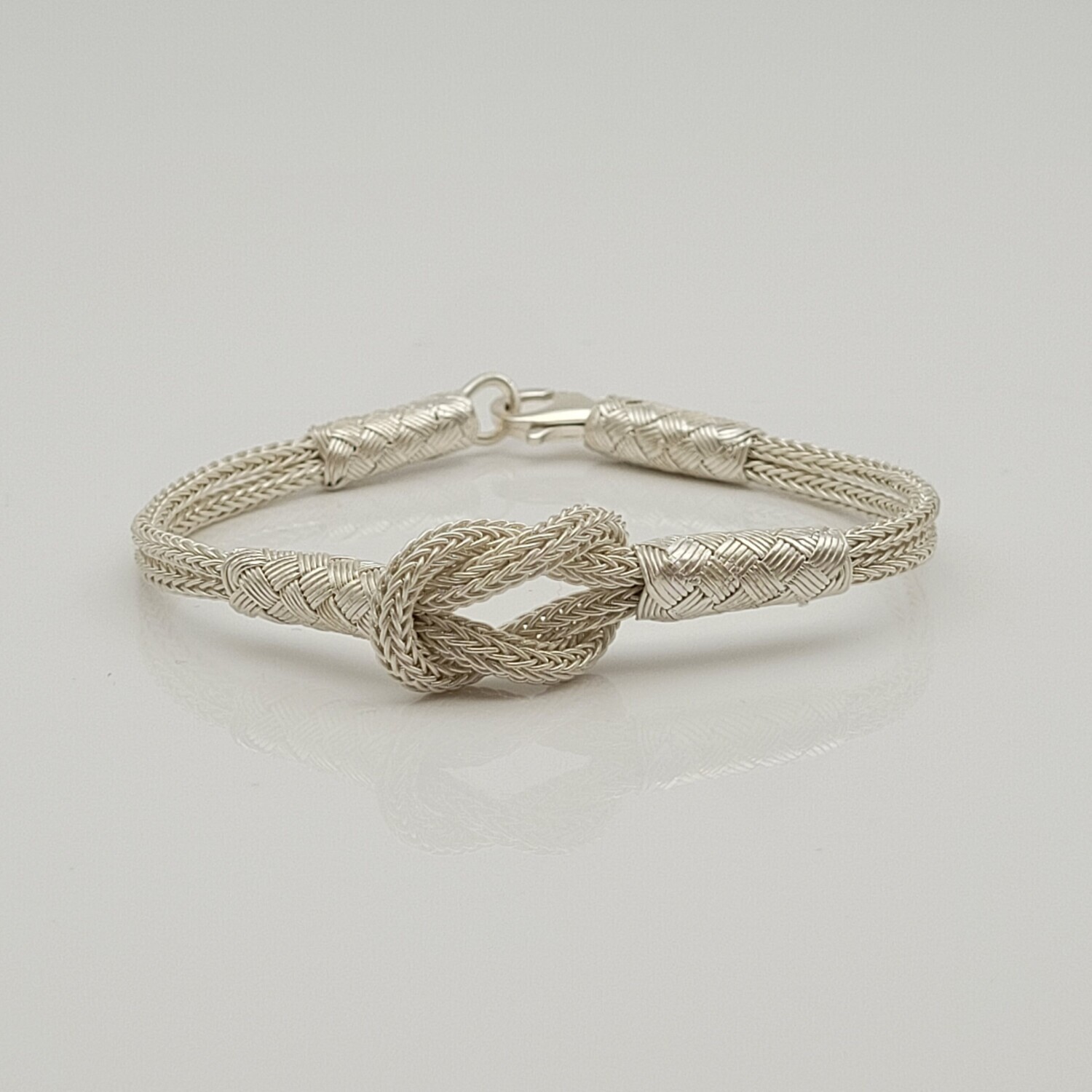 Unisex  Geflochtenes Armband 925er Silber Sailor Weiß