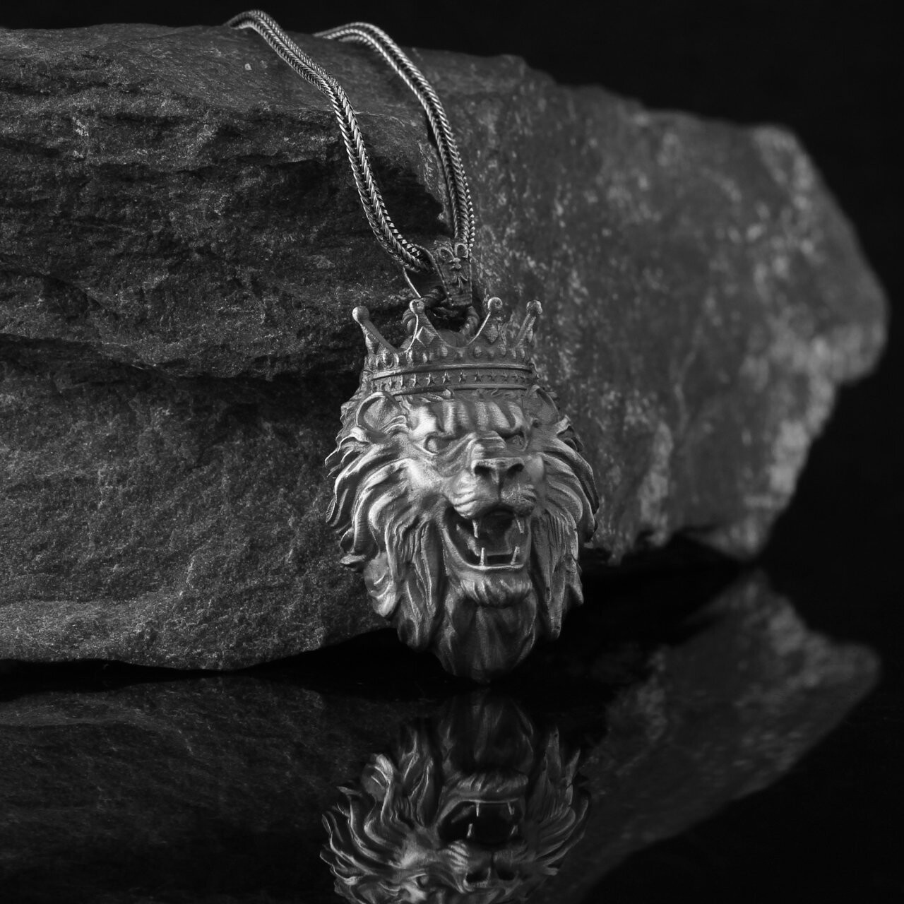 Löwe Halskette 925 Sterling Silber