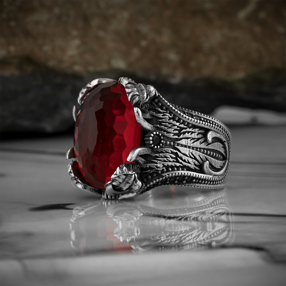 Löwe 925 Silber Ring Zirkonia