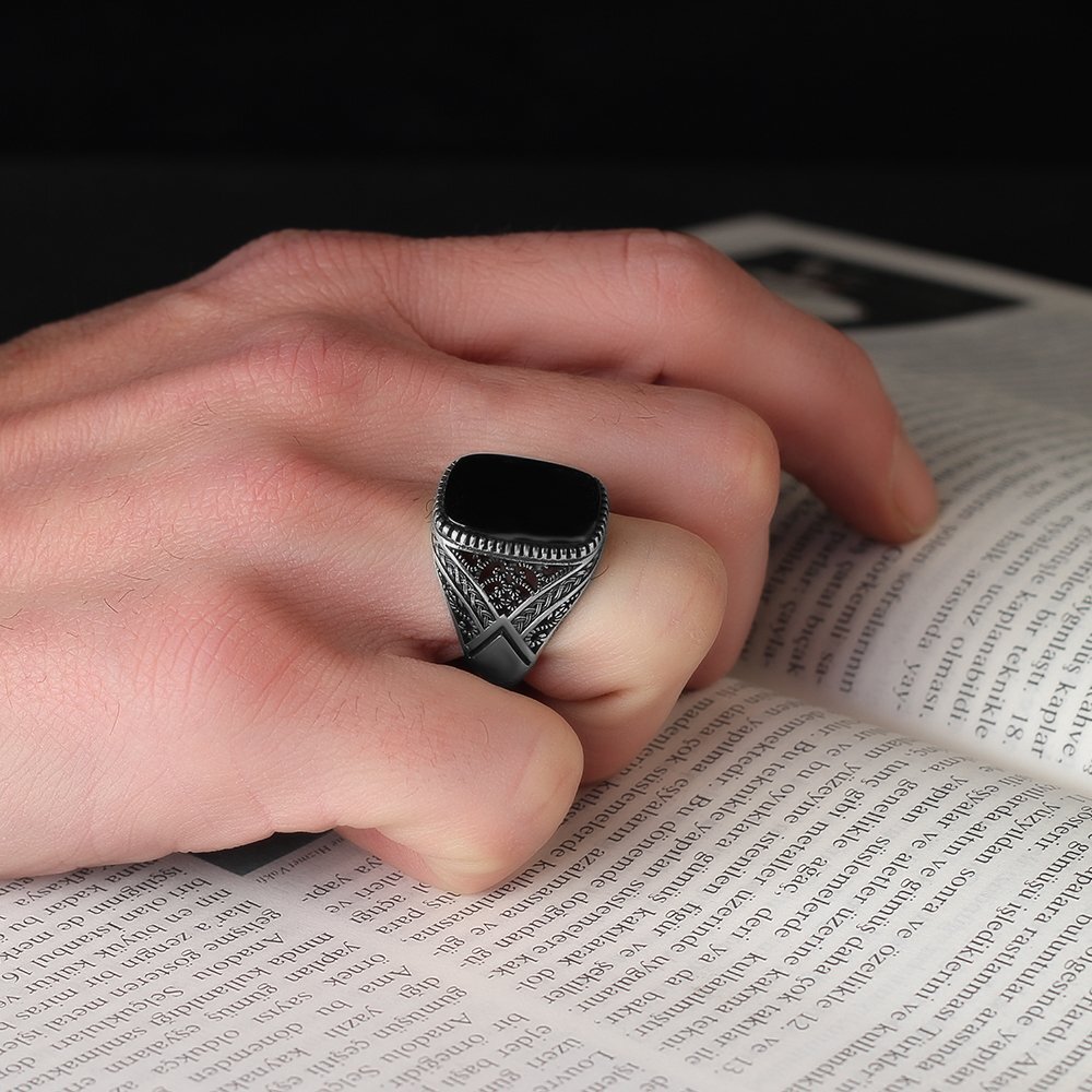 925 Silber Ring Onyx