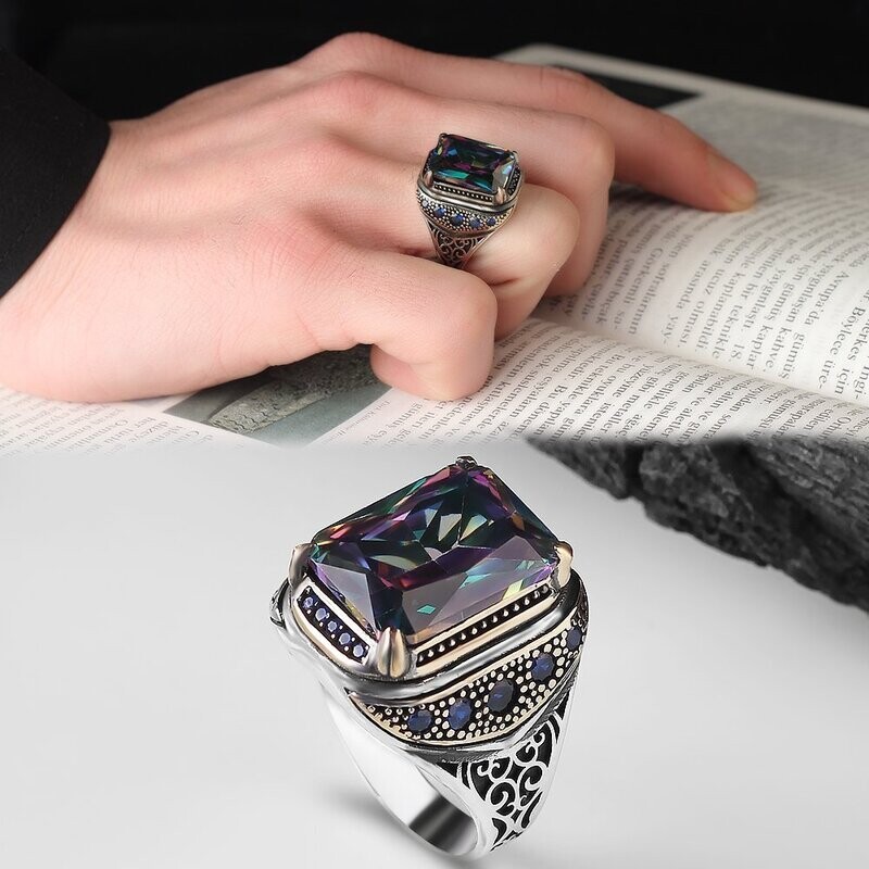 925 Silver Ring Mystic Topaz 925 Silver Ring Mystic Topaz