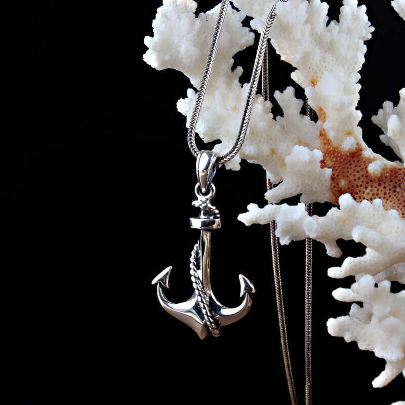 925K Sterling Anchor Necklace 925K Sterling Anchor Necklace