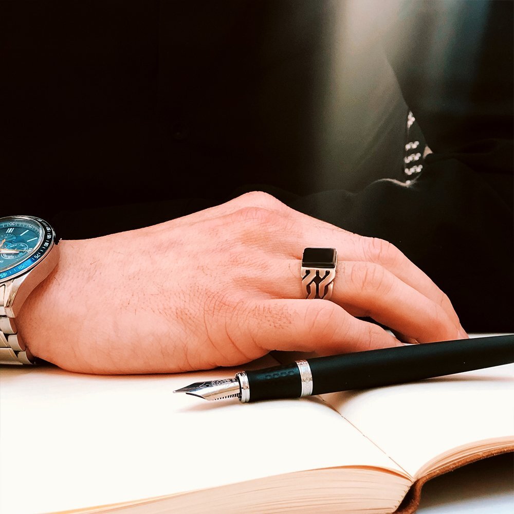 925 Silber Ring Onyx