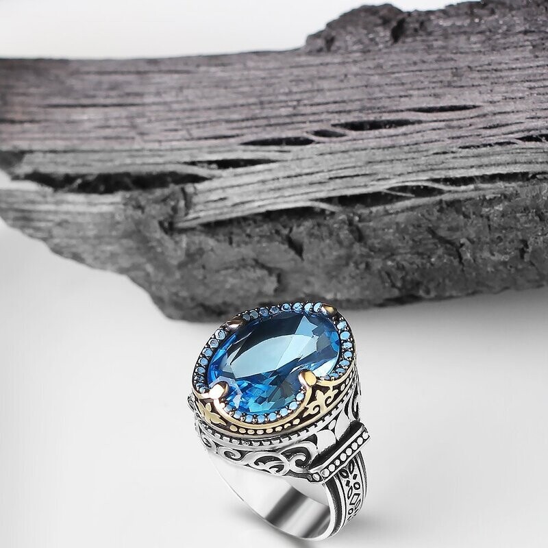 925 Silver Ring Topaz