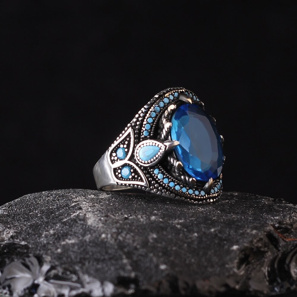 925 Silber Ring Topas