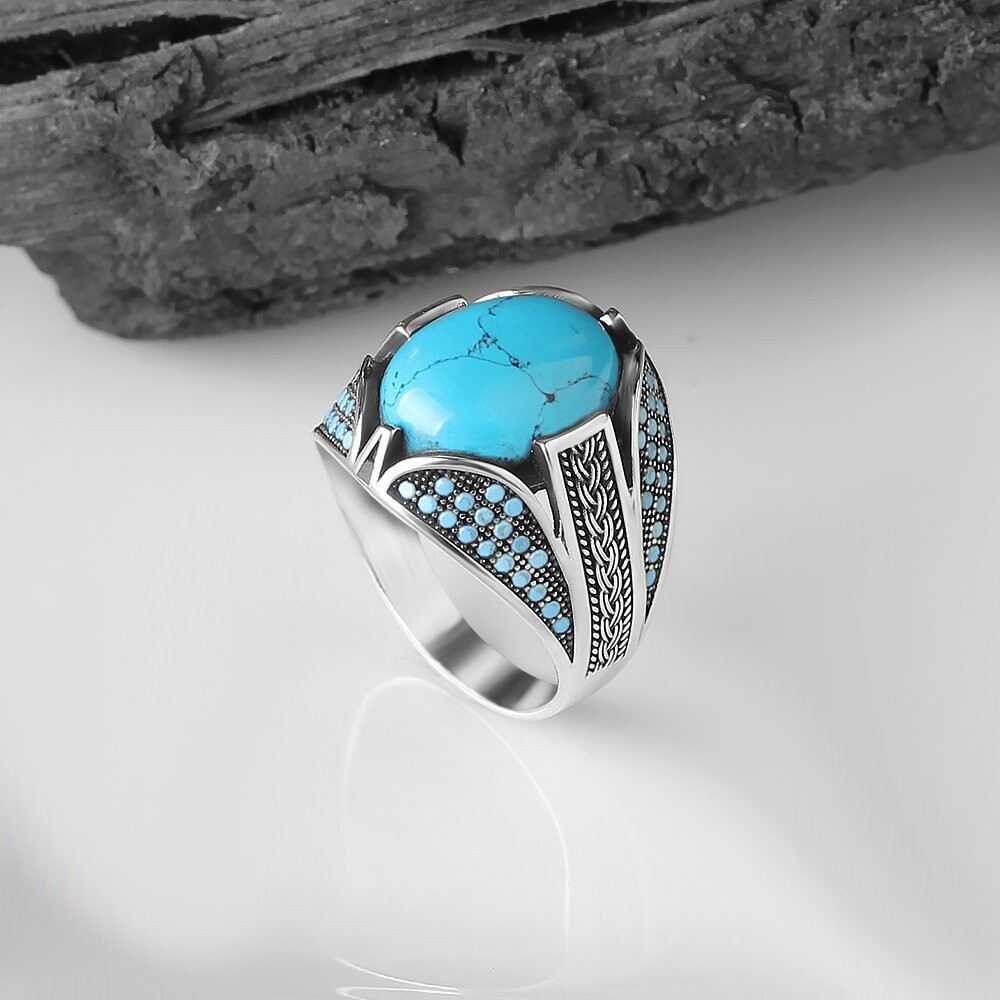 925 Silber Türkiser Ring